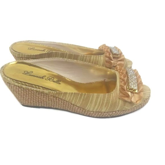 Lunnah Bella Taupe Bling Mini Wedges - Picture 4 of 7